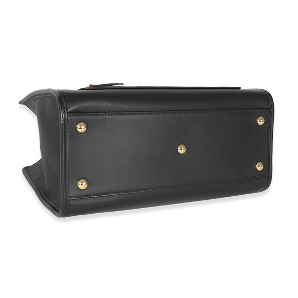 Fendi Black Zucca Embossed Leather Small Runaway Satchel - Picture 6 of 6